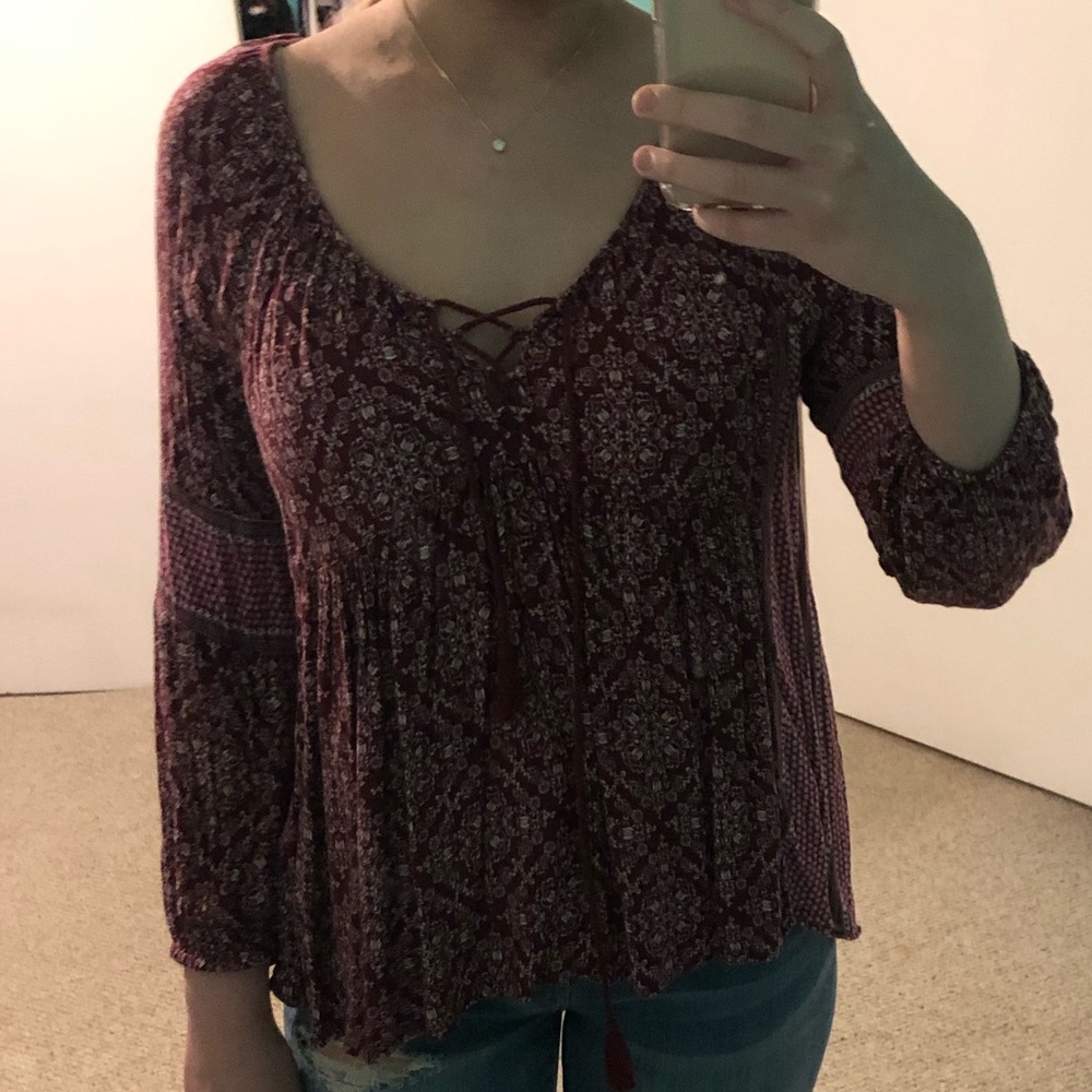 Patterned American Eagle Blouse